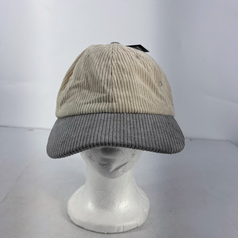 Nordstrom Corduroy Baseball Cap Grey Combo Beige Two Tone Adjustable MM502078NS